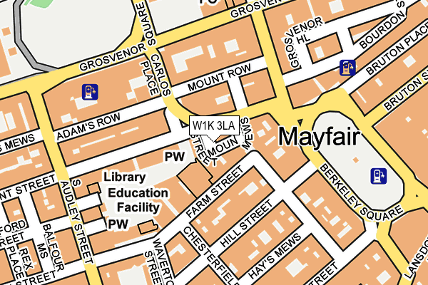 W1K 3LA map - OS OpenMap – Local (Ordnance Survey)