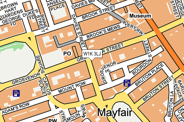 W1K 3LJ map - OS OpenMap – Local (Ordnance Survey)