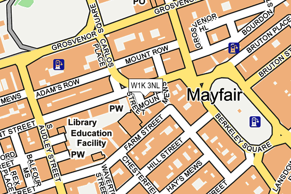 W1K 3NL map - OS OpenMap – Local (Ordnance Survey)