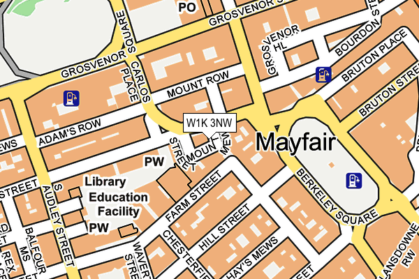 W1K 3NW map - OS OpenMap – Local (Ordnance Survey)