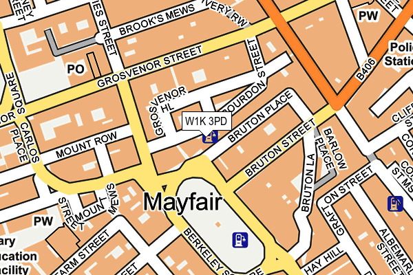 W1K 3PD map - OS OpenMap – Local (Ordnance Survey)