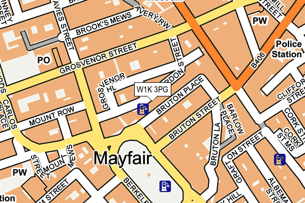 W1K 3PG map - OS OpenMap – Local (Ordnance Survey)