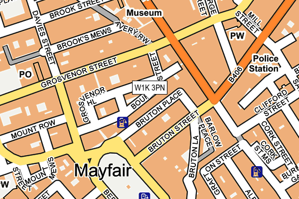 W1K 3PN map - OS OpenMap – Local (Ordnance Survey)