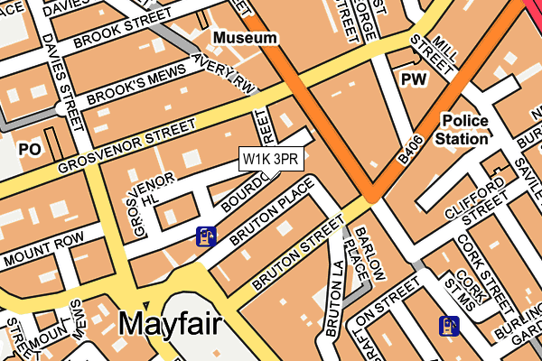 W1K 3PR map - OS OpenMap – Local (Ordnance Survey)