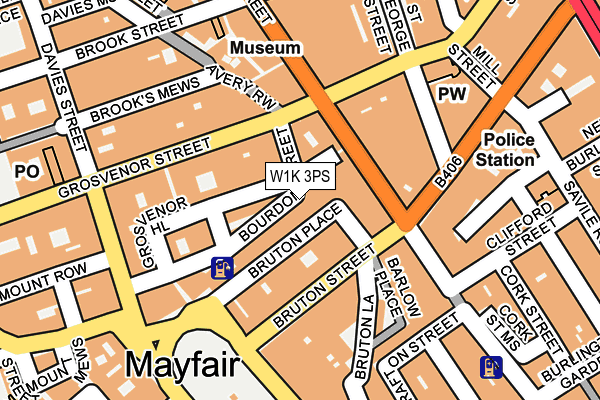 W1K 3PS map - OS OpenMap – Local (Ordnance Survey)