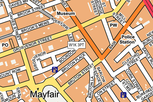 W1K 3PT map - OS OpenMap – Local (Ordnance Survey)