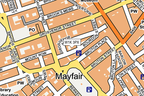 W1K 3PX map - OS OpenMap – Local (Ordnance Survey)