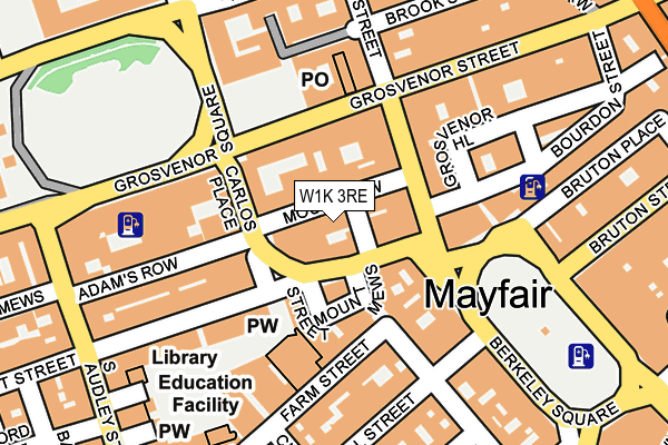 W1K 3RE map - OS OpenMap – Local (Ordnance Survey)