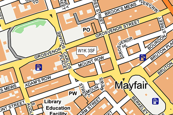 W1K 3SF map - OS OpenMap – Local (Ordnance Survey)