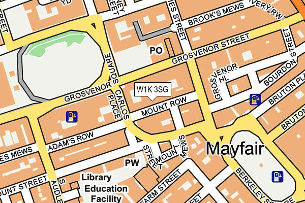 W1K 3SG map - OS OpenMap – Local (Ordnance Survey)