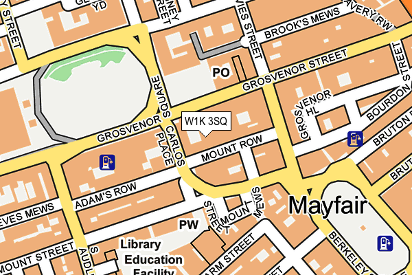 W1K 3SQ map - OS OpenMap – Local (Ordnance Survey)