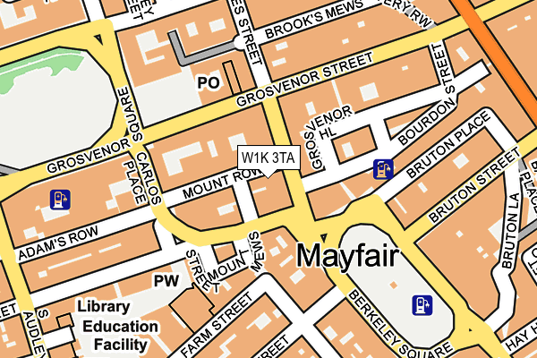 W1K 3TA map - OS OpenMap – Local (Ordnance Survey)