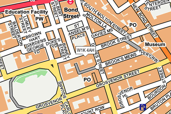 W1K 4AH map - OS OpenMap – Local (Ordnance Survey)