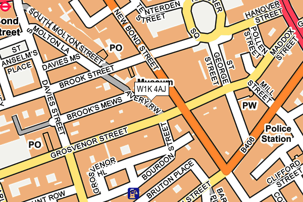W1K 4AJ map - OS OpenMap – Local (Ordnance Survey)
