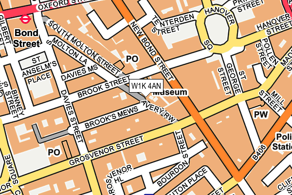 W1K 4AN map - OS OpenMap – Local (Ordnance Survey)