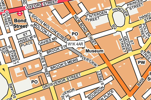 W1K 4AR map - OS OpenMap – Local (Ordnance Survey)