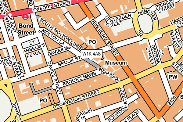 W1K 4AS map - OS OpenMap – Local (Ordnance Survey)