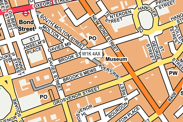 W1K 4AX map - OS OpenMap – Local (Ordnance Survey)
