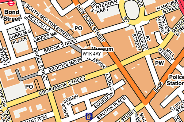 W1K 4AY map - OS OpenMap – Local (Ordnance Survey)