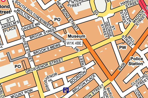 W1K 4BE map - OS OpenMap – Local (Ordnance Survey)