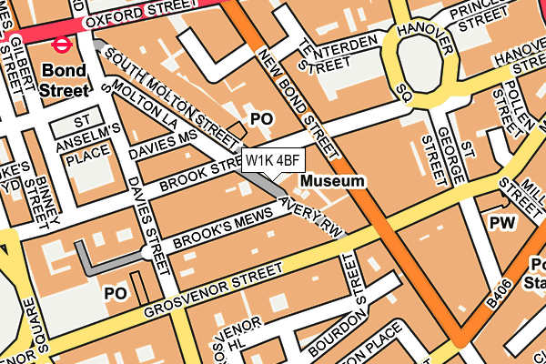 W1K 4BF map - OS OpenMap – Local (Ordnance Survey)