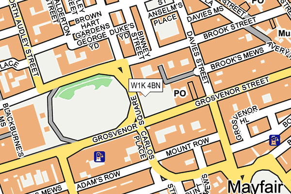 W1K 4BN map - OS OpenMap – Local (Ordnance Survey)