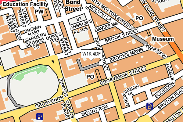 W1K 4DF map - OS OpenMap – Local (Ordnance Survey)