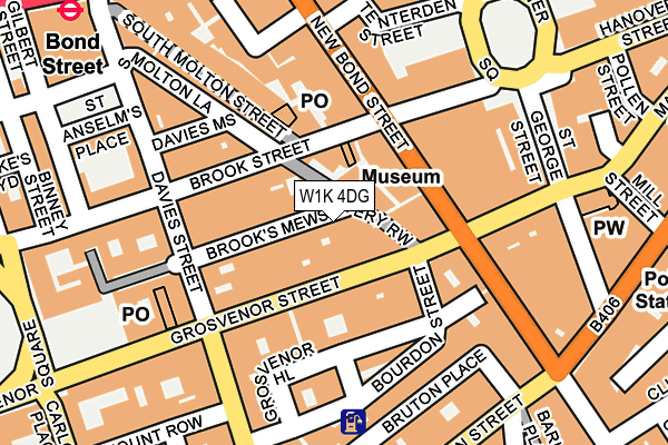 W1K 4DG map - OS OpenMap – Local (Ordnance Survey)