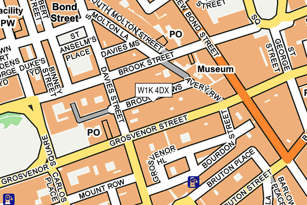 W1K 4DX map - OS OpenMap – Local (Ordnance Survey)