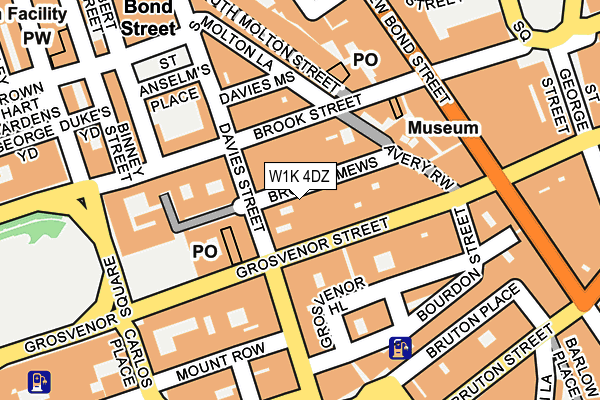 W1K 4DZ map - OS OpenMap – Local (Ordnance Survey)