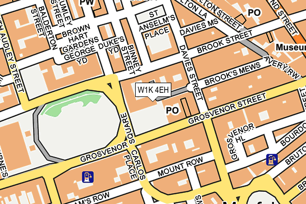 W1K 4EH map - OS OpenMap – Local (Ordnance Survey)