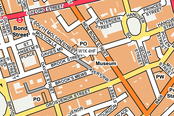 W1K 4HF map - OS OpenMap – Local (Ordnance Survey)