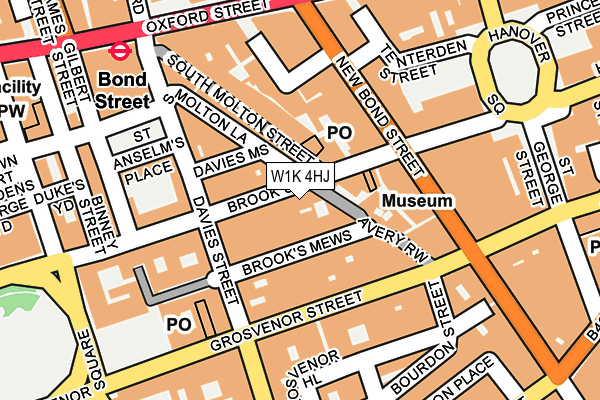 W1K 4HJ map - OS OpenMap – Local (Ordnance Survey)