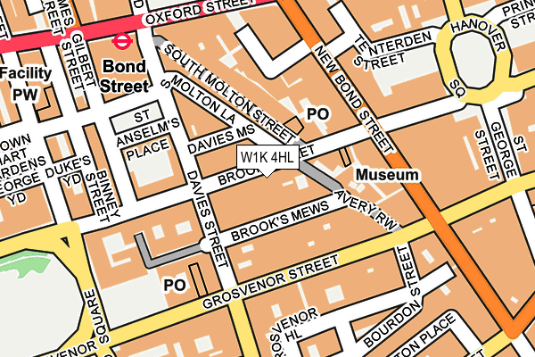 W1K 4HL map - OS OpenMap – Local (Ordnance Survey)