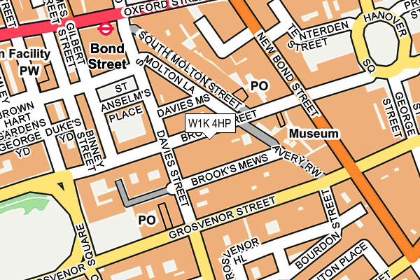 W1K 4HP map - OS OpenMap – Local (Ordnance Survey)