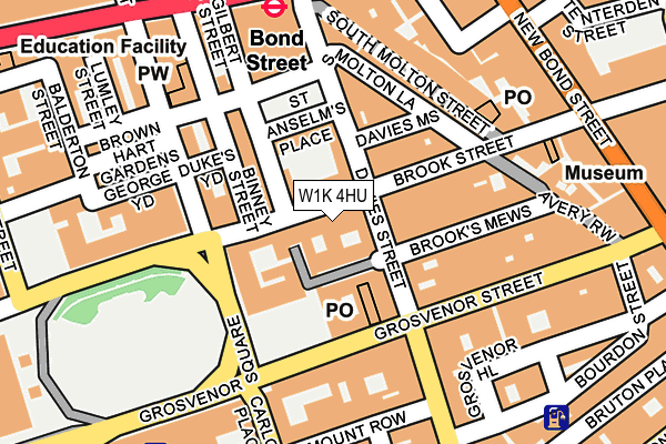 W1K 4HU map - OS OpenMap – Local (Ordnance Survey)