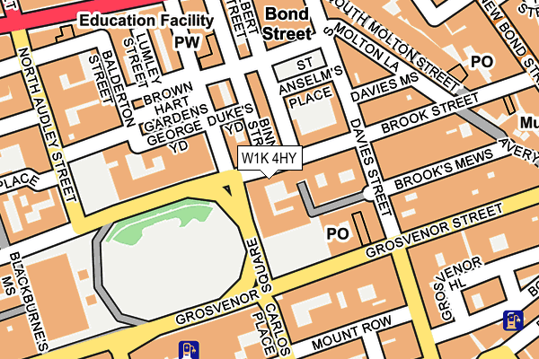W1K 4HY map - OS OpenMap – Local (Ordnance Survey)