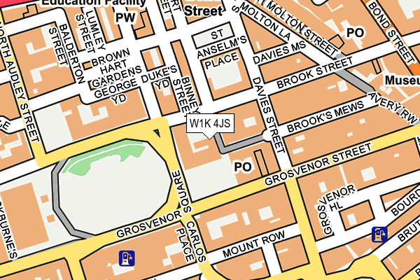 W1K 4JS map - OS OpenMap – Local (Ordnance Survey)