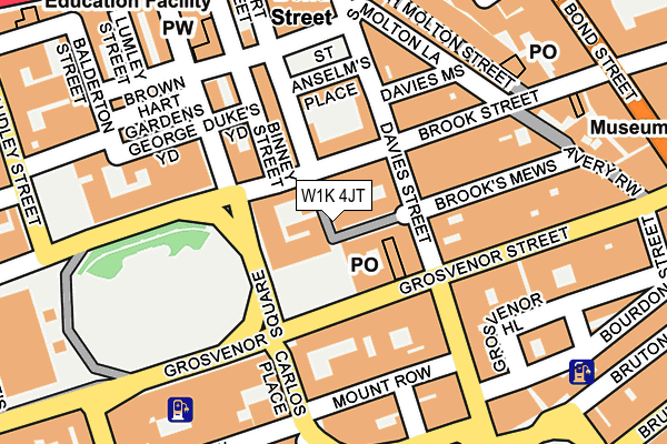 W1K 4JT map - OS OpenMap – Local (Ordnance Survey)