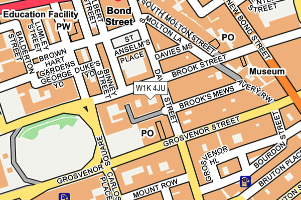 W1K 4JU map - OS OpenMap – Local (Ordnance Survey)