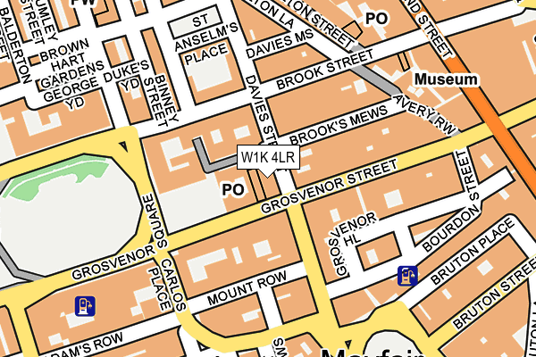 W1K 4LR map - OS OpenMap – Local (Ordnance Survey)