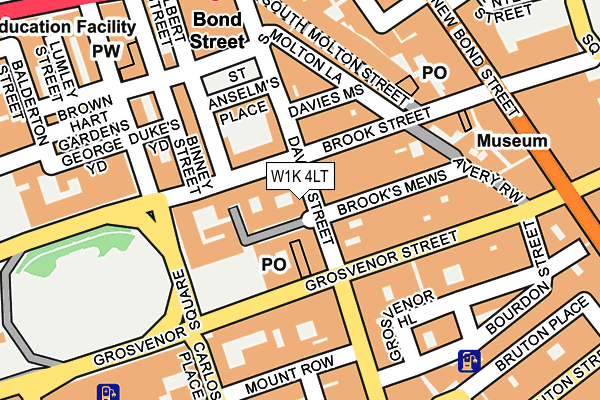 W1K 4LT map - OS OpenMap – Local (Ordnance Survey)