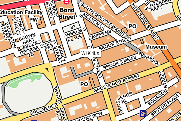 W1K 4LX map - OS OpenMap – Local (Ordnance Survey)