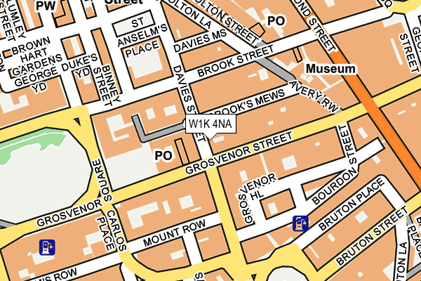 W1K 4NA map - OS OpenMap – Local (Ordnance Survey)