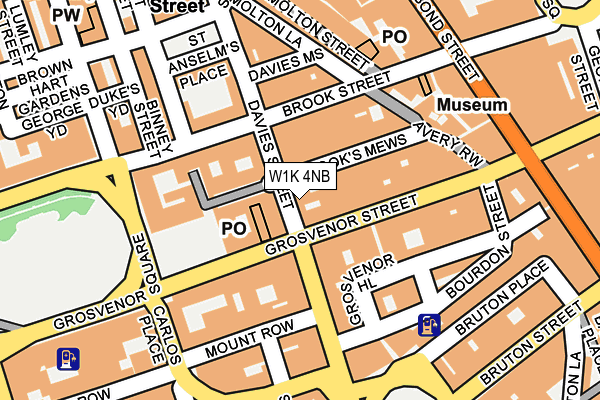 W1K 4NB map - OS OpenMap – Local (Ordnance Survey)