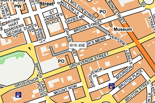 W1K 4NE map - OS OpenMap – Local (Ordnance Survey)