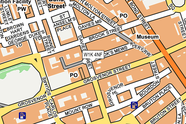 W1K 4NF map - OS OpenMap – Local (Ordnance Survey)