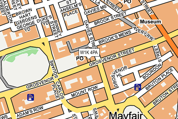 W1K 4PA map - OS OpenMap – Local (Ordnance Survey)