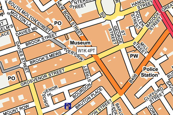 W1K 4PT map - OS OpenMap – Local (Ordnance Survey)