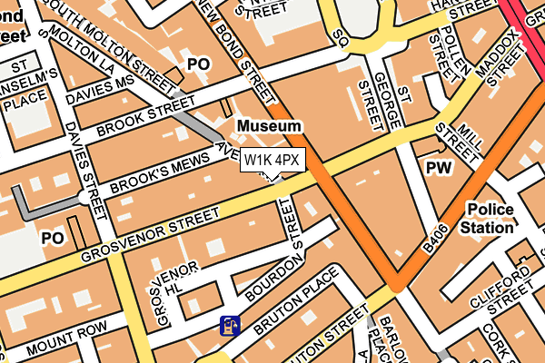 W1K 4PX map - OS OpenMap – Local (Ordnance Survey)